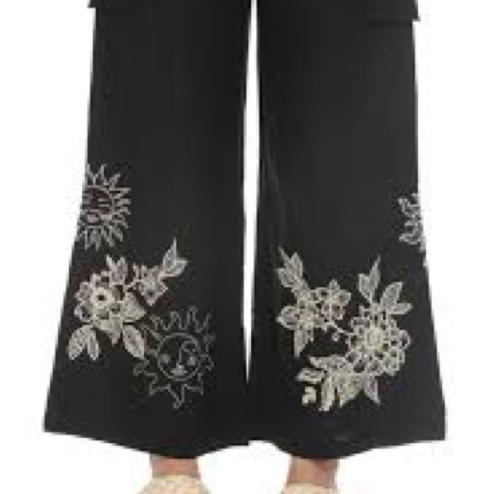 Johnny Was JW Los Angeles Addison Wide Leg Drawstring Pants Small NWT - Picture 2 of 10